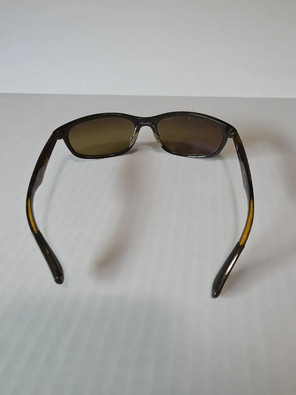 RAY BAN RB4265 710/A2 62 19 BROWN POLARIZED WRAP SUNGLASSES